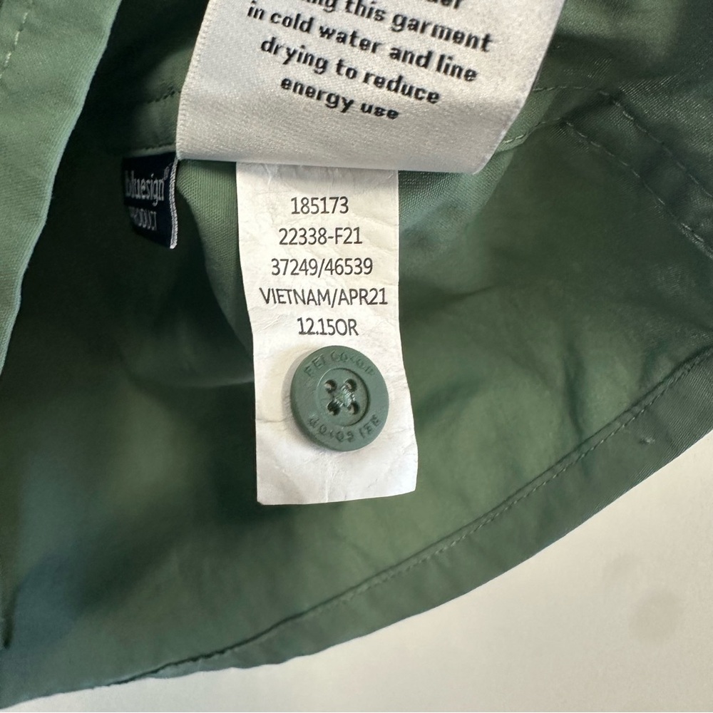 REI UPF 30 Men's Sahara Casual Green Button Down Hiking Shirt - Picture 10 of 12